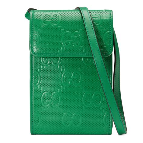 gucci embossed mini pouch